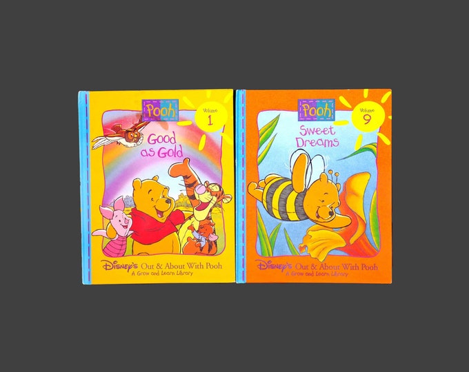 Pair of children's books Disney Out and About with Pooh Good as Gold Vol 1, Sweet Dreams Vol 9. Complete.