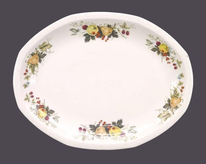 Royal Kent ROK8 serving platter. Summer fruit and berries, multi-sided shape made in England