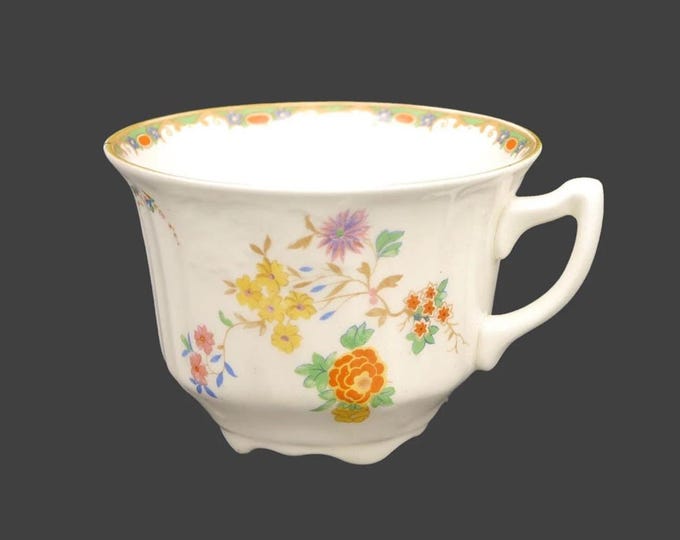 Art-deco era Myott Wildflower orphan tea cup only made in England. Sold individually.
