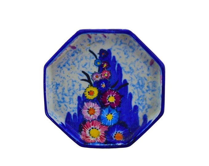 Carlton Ware Garden 3413 trinket or ring dish. Coveted Carlton Ware hand-decorated wares made in England.