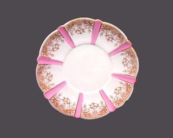 Antique Victorian Aynsley dessert plate: Pink with tan florals.