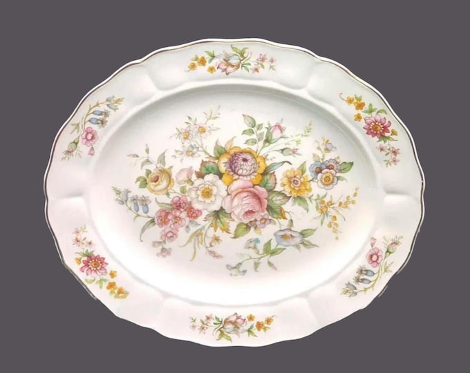 Vintage Grindley Kashmir oval platter. Royal Petal Marlborough ironstone made in England.