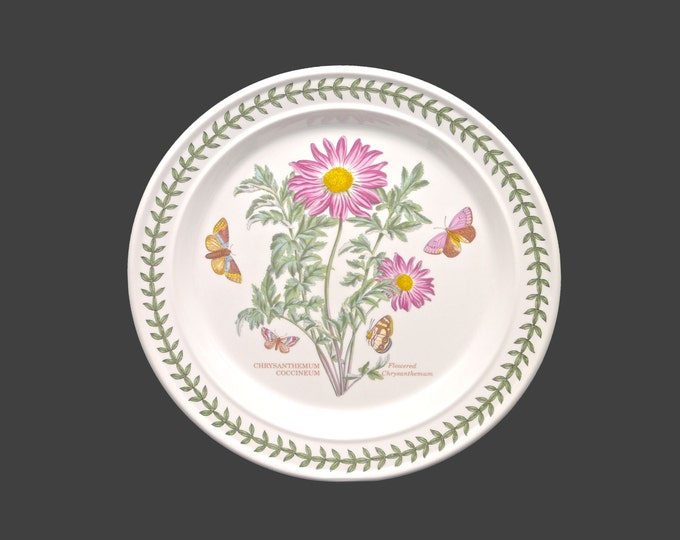 Portmeirion Botanic Garden Chrysanthemum Coccineum | Flowered Chrysanthemum dinner plate made in England.