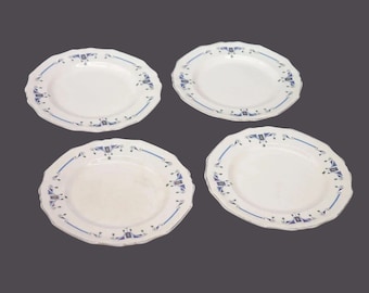 Art-deco era Alfred Meakin Orient bread plates: England. Set of 4. Flaws.