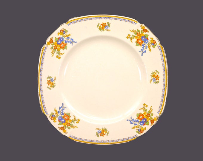 Antique John Maddock & Sons Royal Cameronian square dinner plate made in England. Minor flaw (see below).