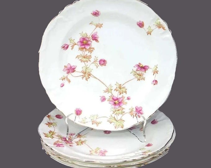 Antique Victorian Adderley Spray 30 dessert plates made in England. 4 plates.
