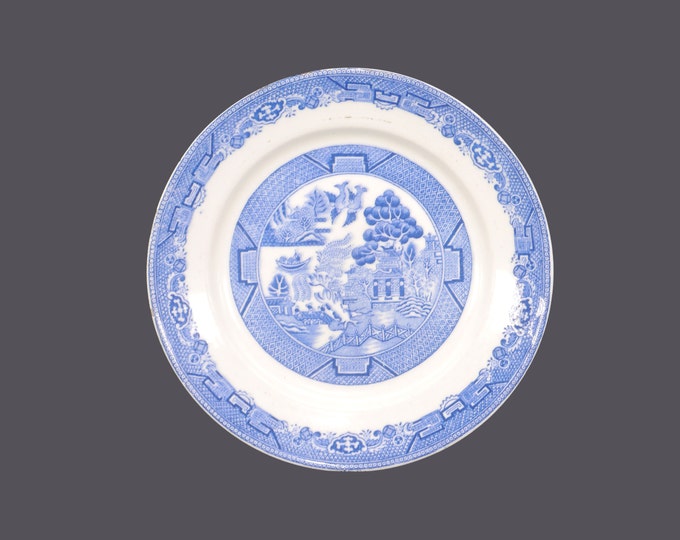 Royal Grafton Blue Willow dessert, pie, cake plate made in England.