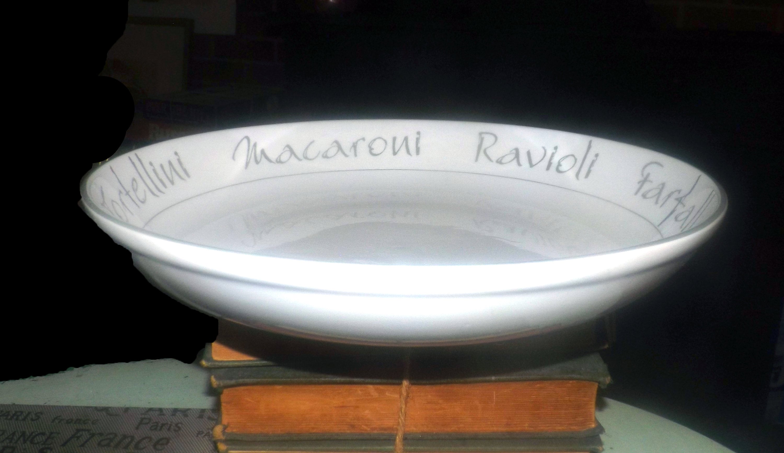 Pasta for ten pasta bowl set. One large serving bowl and eight