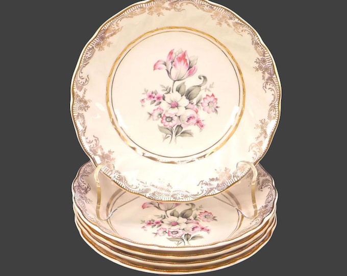 Five Sovereign Potters Windsor fruit nappies, dessert bowls. English ironstone decorated in Canada.