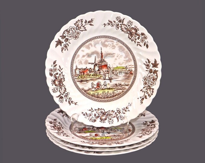 Johnson Brothers Tulip Time Multicolor salad plates made in England. Choose quantity below.