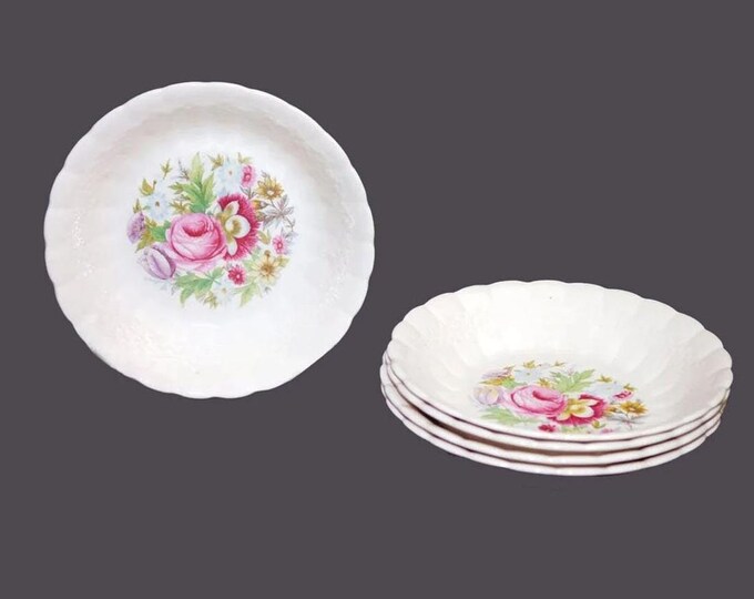 Five Simpsons Potters SIM18 fruit nappies, dessert bowls made in England.
