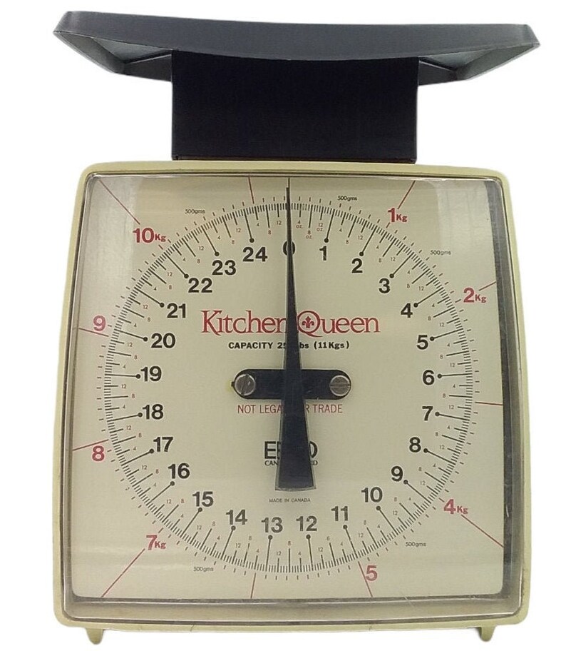 Vintage 1970s Kitchen Queen 25lb Scale Made in Montreal Etsy Canada