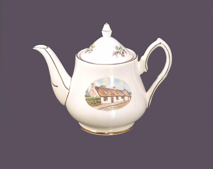 Clare Bone China CLX12 Burns Cottage four-cup teapot made in England. Home of poet Robert Burns.