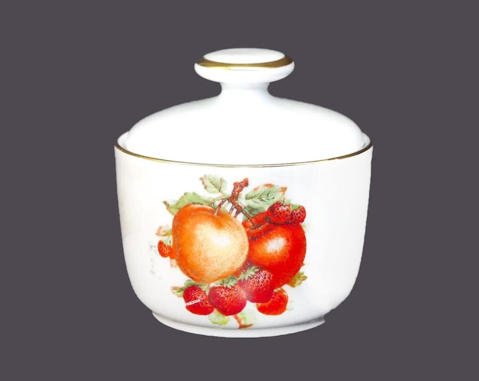 Bareuther BTH206 covered sugar bowl. Bavarian fruit and nuts made in Germany.