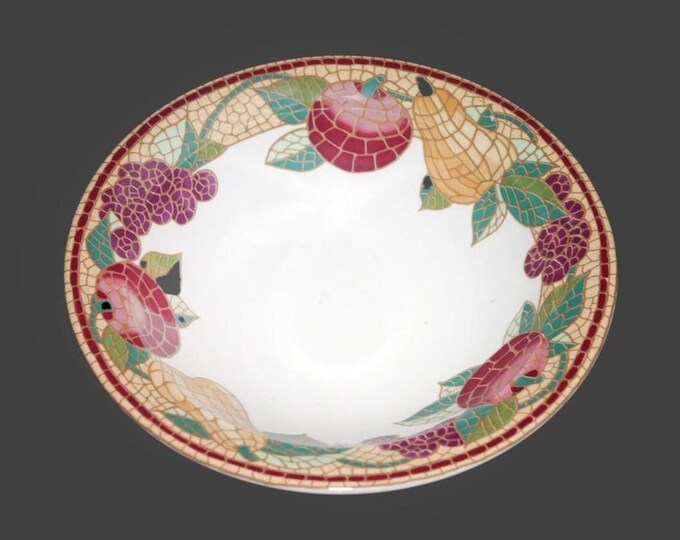 Pier 1 Mosaic Fruit round serving bowl made in Italy.