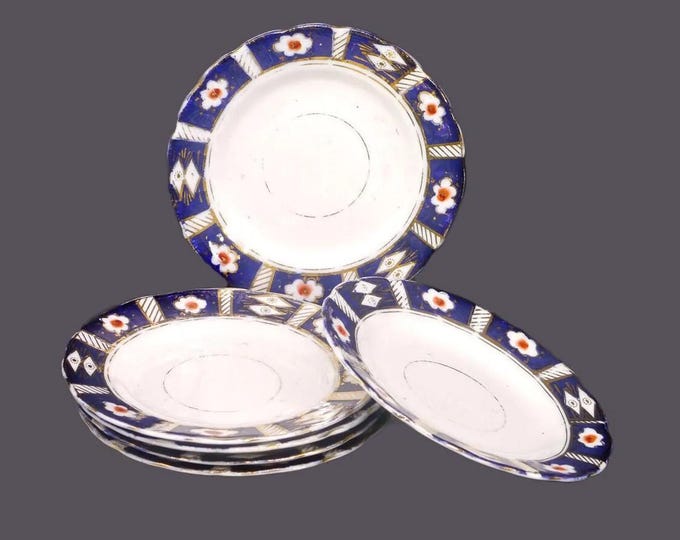 Royal Stafford 3090 Imari bread, dessert plates made in England. Flaws (see below).