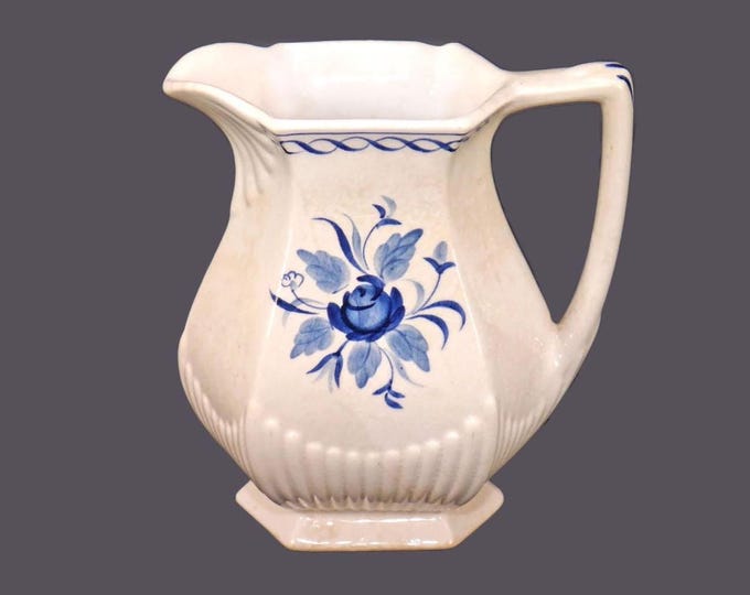 Vintage William Adams Baltic Blue pitcher. Micratex Ironstone England.