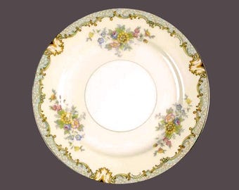 Vintage Noritake Morimura Lanare bread plate. Green verge. Hand-painted Nippon.