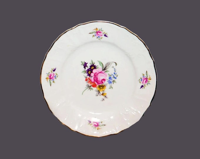 Bernadotte Thun Sonata dinner plate. Central Meissen florals. Made in Czechoslovakia.  Sold individually.