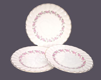 Vintage Myott Pink Petite bread plates made in England. 3 plates.