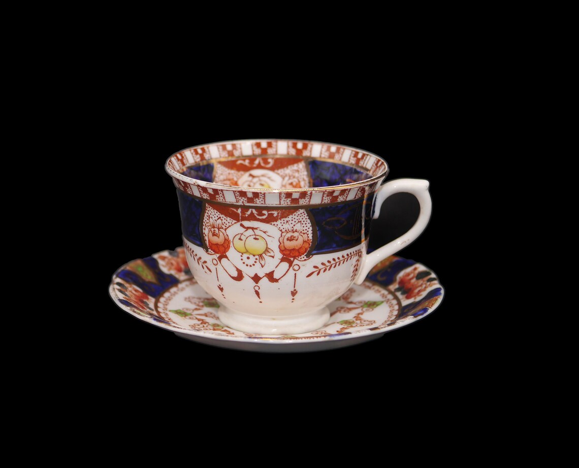 Royal Vale Colclough 3702 Imari Cup and Saucer Set. Bone Etsy Canada