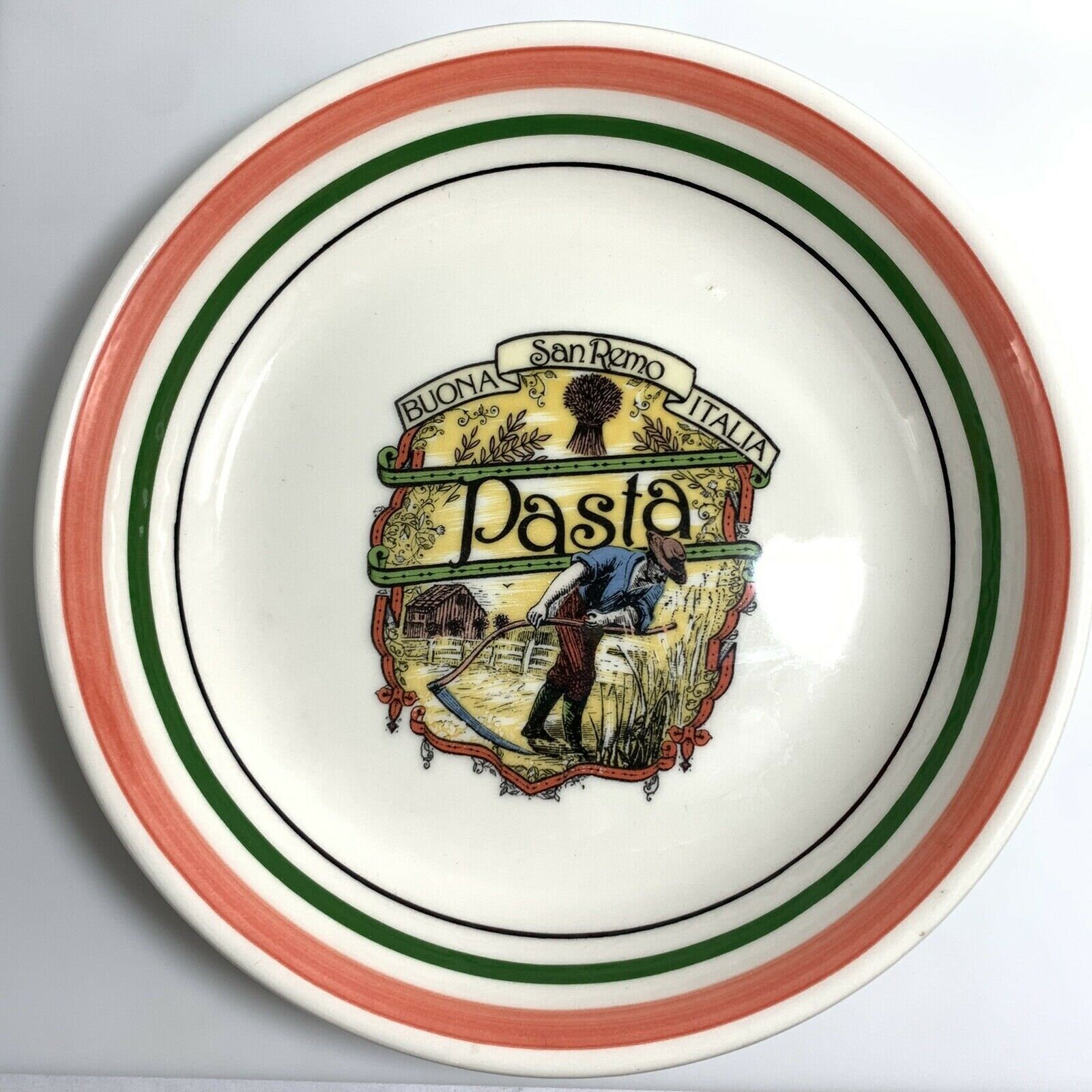 Set of Himark Tre Ci San Remo Buona Italia pasta bowls made in Italy. Choose set size. Flaws