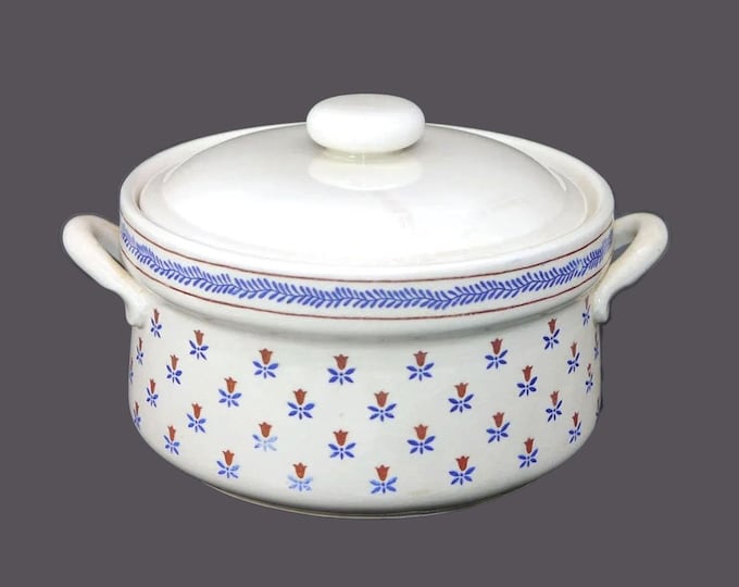 Sanyei Country Field covered stoneware casserole | dutch oven made in Japan.