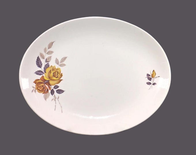 Myott China-Lyke oval platter. Yellow and gold roses. Similar pattern to Coleen.