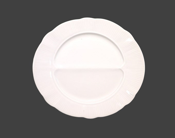 Pillivuyt Chef's favorite all-white partitioned | divided fondue or snack plate made in France.