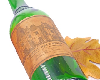 Vintage 1975 Chateau Haut Brion Empty Wine Bottle: Home Bar Decor