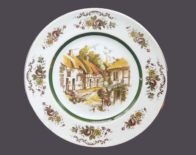 Wood & Sons Ascot Village Dinner Plate: Alpine White Ironstone, England