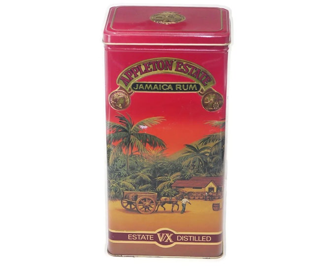 Appleton Estate Jamaica Rum X/V lithographed tin made in England.