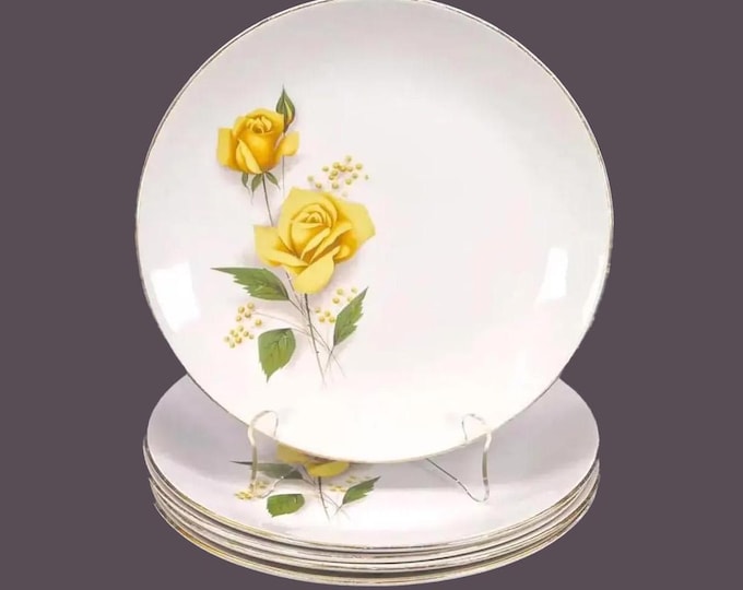 Crown Essex Royal Bouquet dinner plates made in England. Choose quantity below.