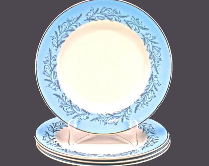 Washington Pottery Blue Riband dinner plates made in England. Choose quantity below.