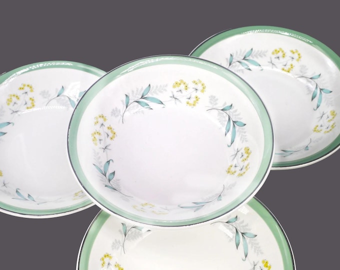 Four Johnson Brothers JB465 fruit nappies, dessert bowls. Snowhite Regency Ironstone made in England.