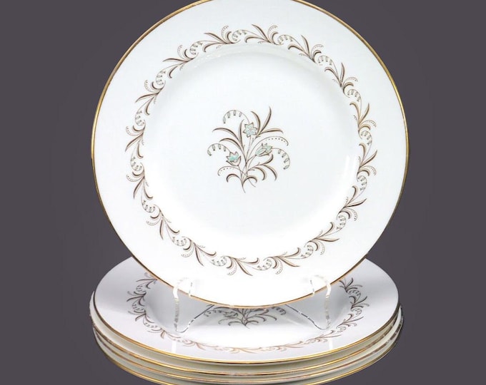 Five Paragon Bride's Bouquet bone china salad plates made in England.