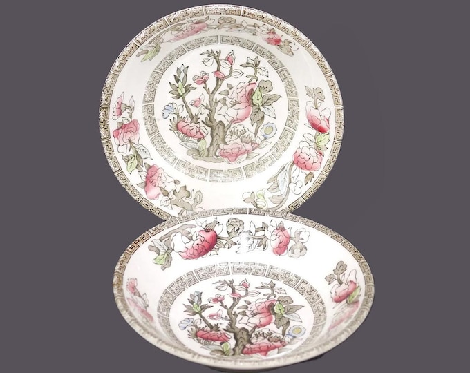 Pair of Johnson Brothers Indian Tree fruit nappies, dessert bowls made in England.