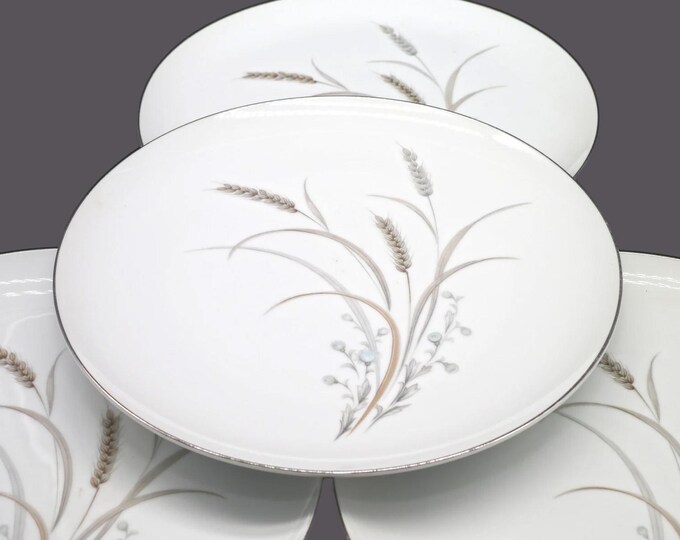 Four Mikasa Sentinel large dinner plates made in Japan.