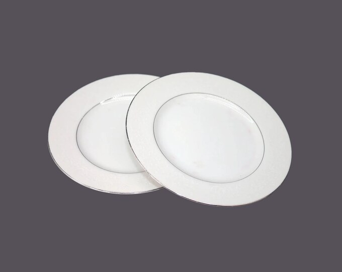 Pair of Royal Cameo Spanish Lace bread plates made in Japan. Flaws (see below).