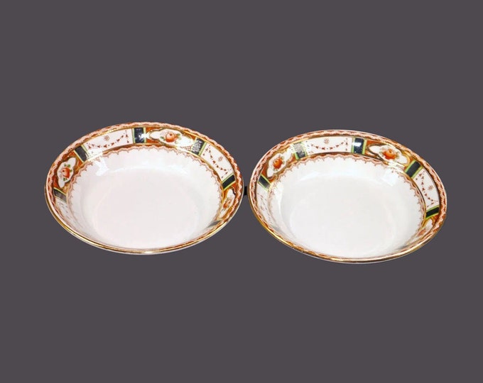 Pair of Sampson Bridgwood | Bridgwood & Sons | Anchor Pottery Conway fruit nappies, dessert bowls made in England