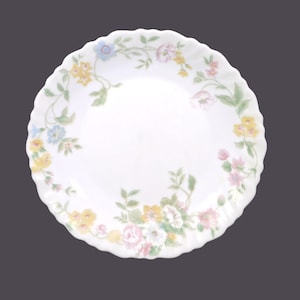 Vintage Arcopal Feston Hortense milk glass salad plate made in France.