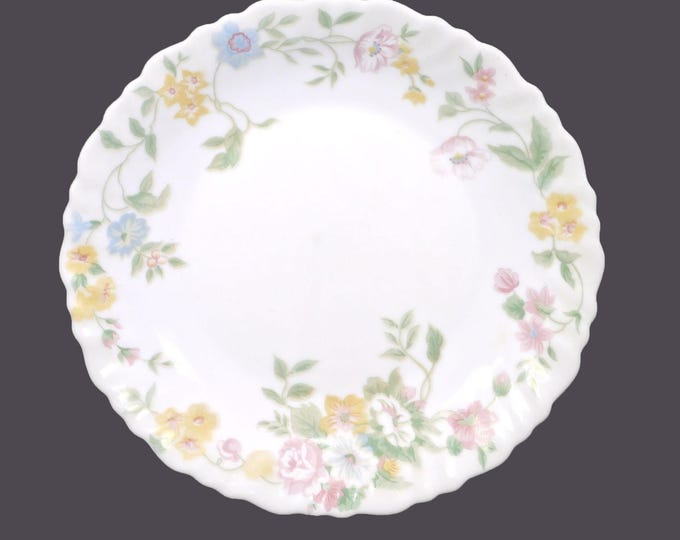 Arcopal Feston Hortense glass salad plate made in France. Sold individually.