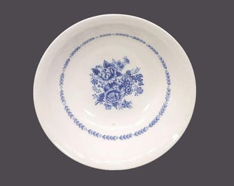 Vintage Mayfair Royal Florence round serving bowl. Blue-and-white tableware Japan. Flaws.