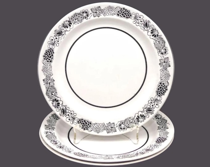 Vintage Sears Wildwood bread plates. Retro tableware made in Japan. 3 plates.