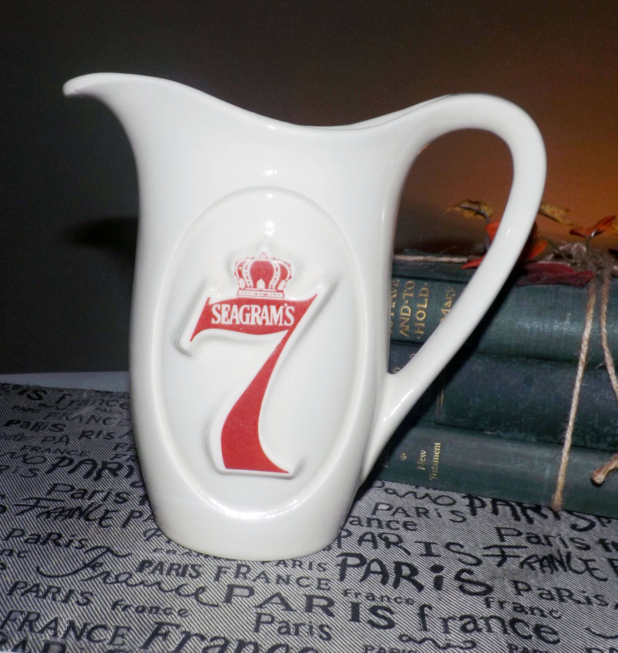 Vintage (1970s) Seagram's No 7 whisky scotch jug or decanter made by