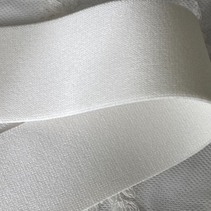 1.5&quot; Wide Japanese Flat Elastic Band, OFF-WHITE Waistband Elastic, Flat Stretch Trim, Off White Elastic for Sewing, Garments & Accessories