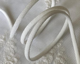 3mm Japanese OFF-WHITE Stretch Cord, Soft Elastic Cord for Drawstrings, Straps, Sewing, Crafts, DIY – Premium Cord Made in Japan