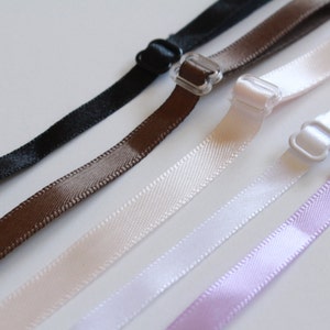 Bra Straps: white elastic adjustable