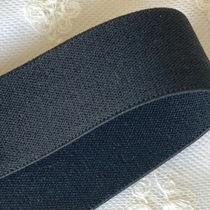 1 yard 1&quot; Wide Flat Elastic Band, Black Waistband Elastic, Flat Stretch Trim, Black Elastic for Sewing, Crafts, Garments & Accessories