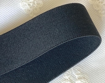 1 yard 1" Wide Flat Elastic Band, Black Waistband Elastic, Flat Stretch Trim, Black Elastic for Sewing, Crafts, Garments & Accessories TE100